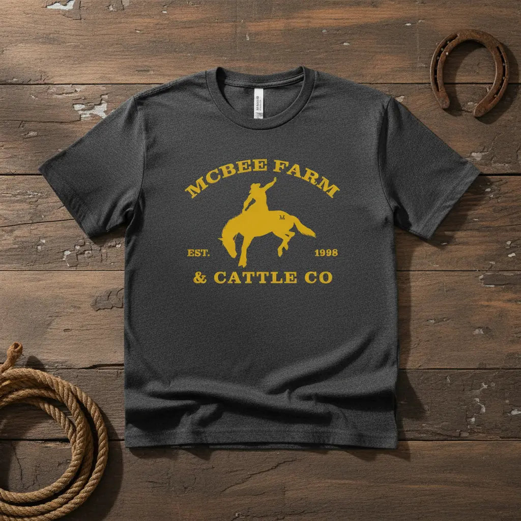 Buckin' Bronco Logo T-Shirt McBee Farm & Cattle Co