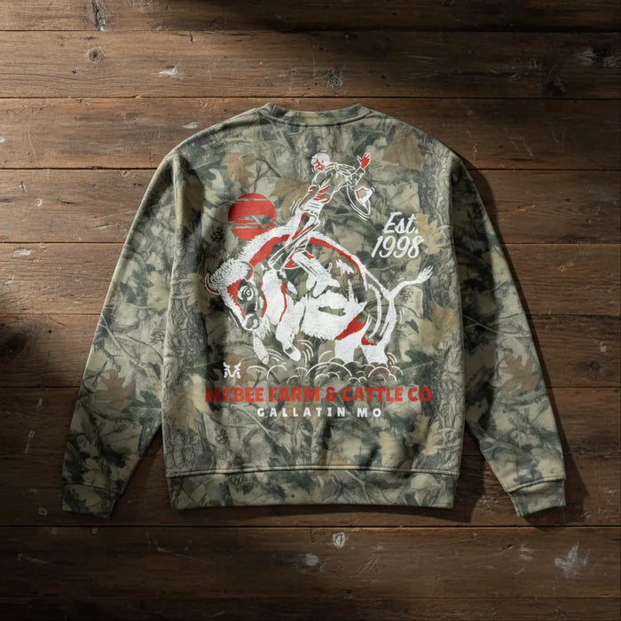 Guy on a Buffalo Camo Crewneck