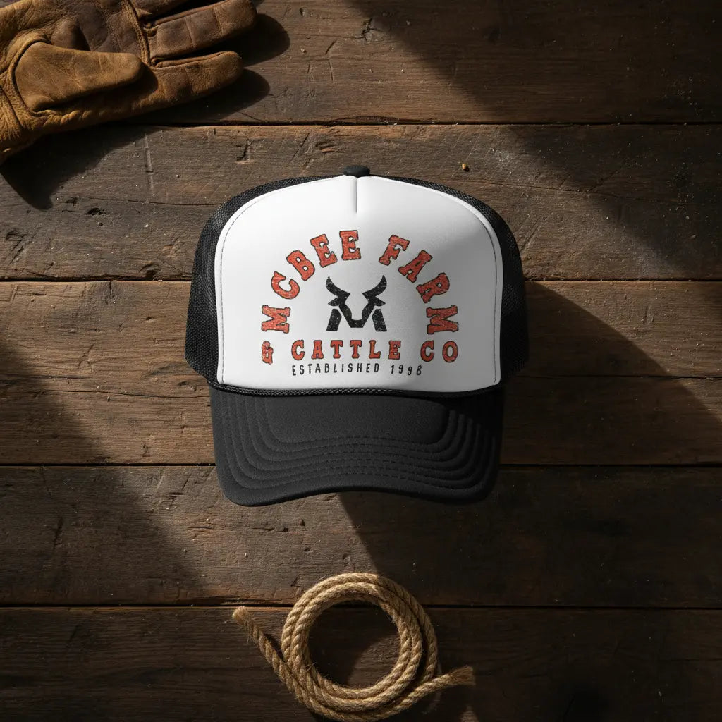 McBee Vintage Logo Trucker McBee Farm & Cattle Co