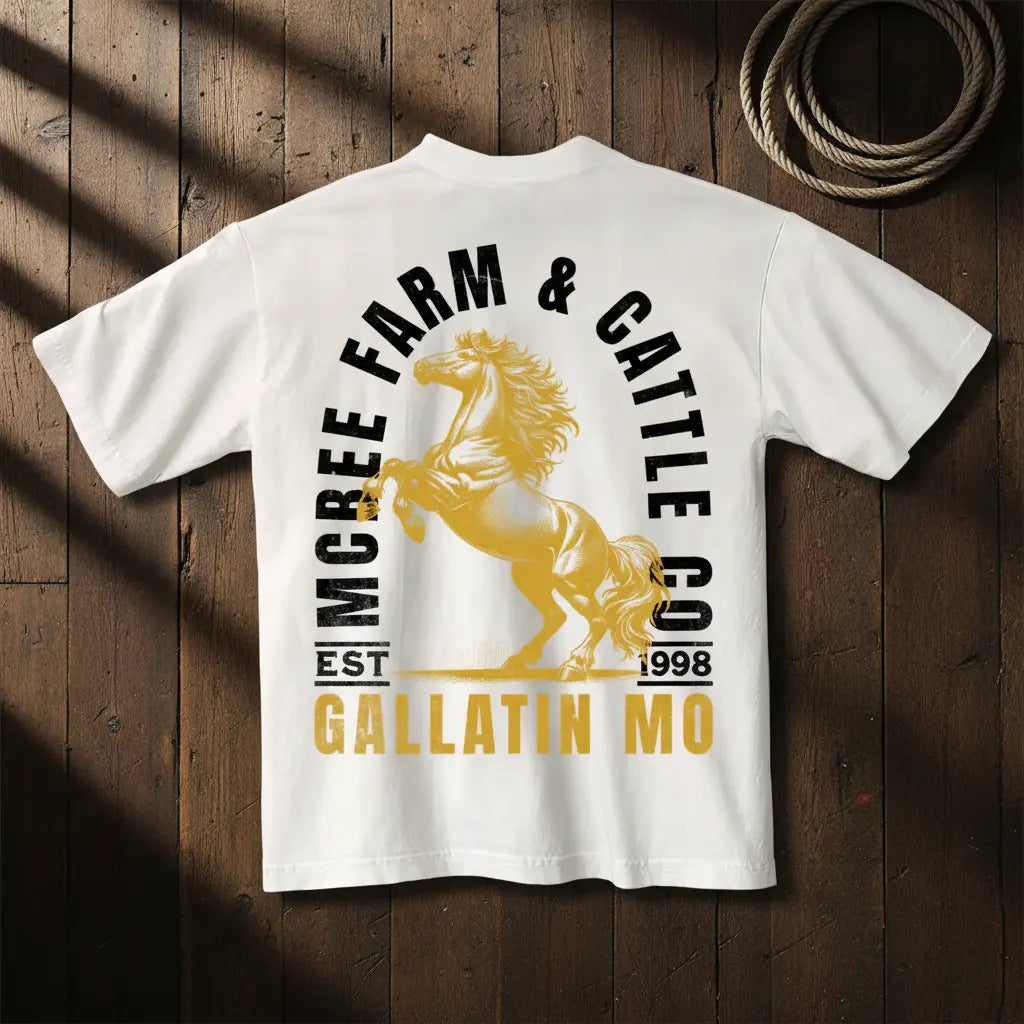 McBee Mustang T-Shirt McBee Farm & Cattle Co