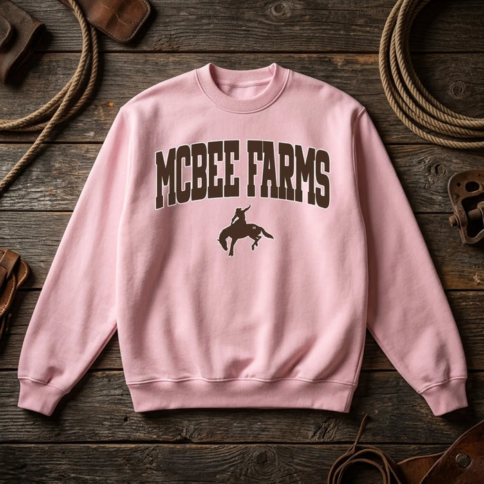 McBee Farms Pink Rodeo Crewneck